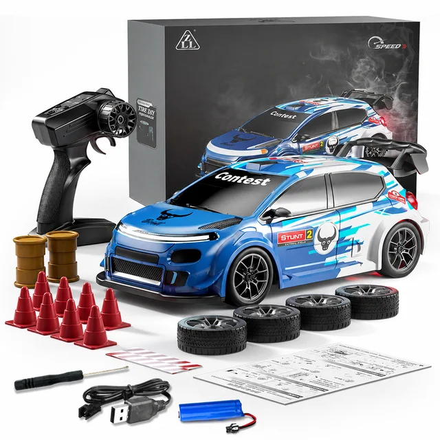 High Speed Rc Car Remote Controlled Racing Toy With Led Headlights_voghion.com
