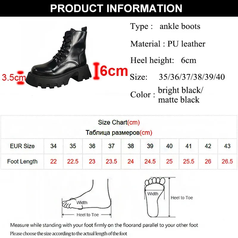Patent Leather Platform Ankle Boots For Women Motorcycle Style_voghion.com