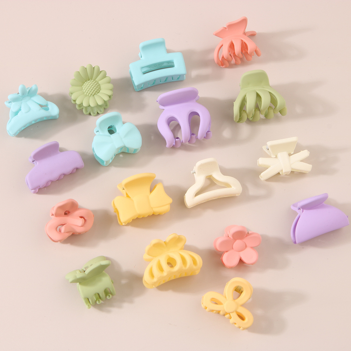 [Six-piece set of bright colored bangs side clips, about 2.5CM in size] Fashionable commuting women's hair accessories_voghion.com