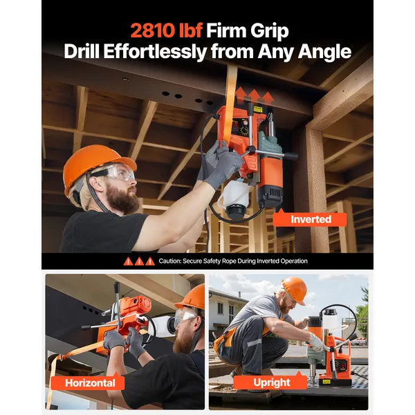 Magnetic Drill Press With Weldon Shank And Adjustable Speed_voghion.com