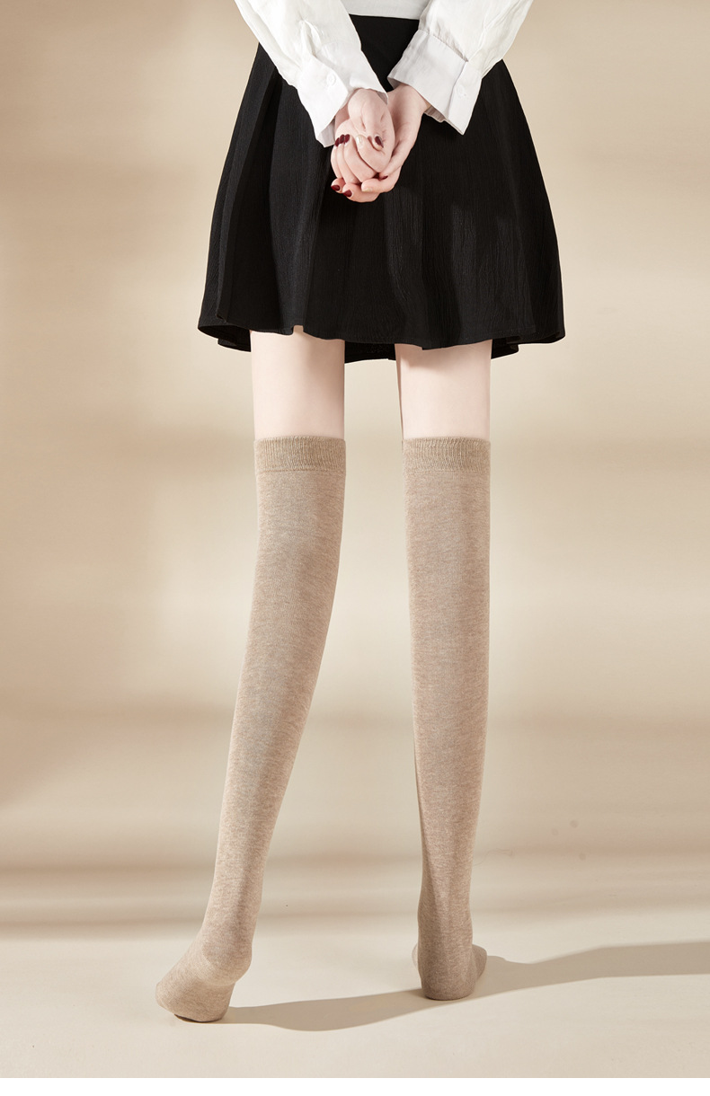 5 st Strumpor över knäet sockor Maillard kvinnors långa slangtryck högt rör höst och vinter svarta lårlånga strumpor dam långa strumpor Zhuji_voghion.com