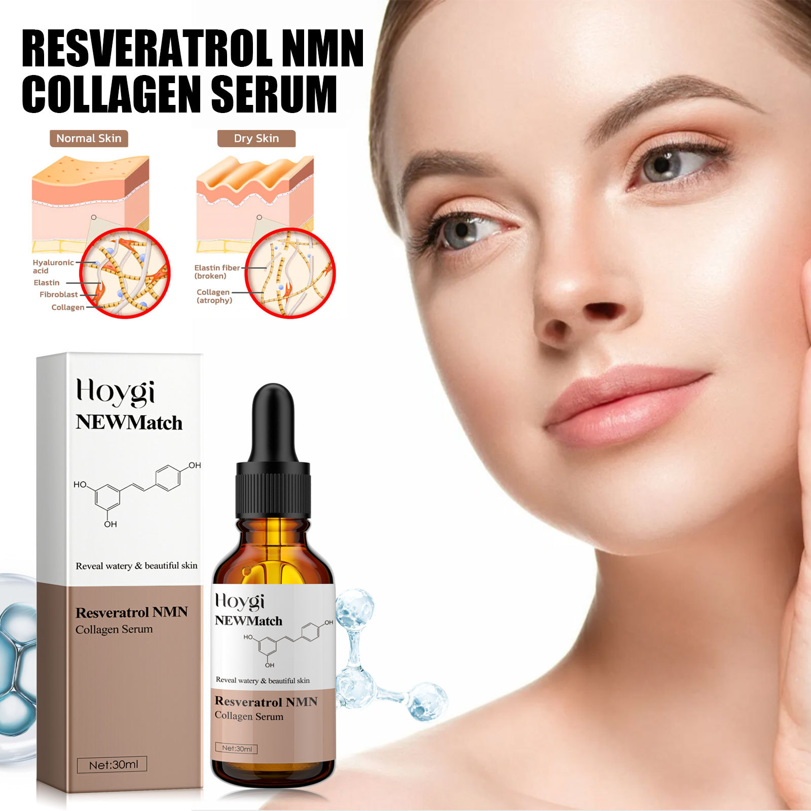 Hoygi Anti Wrinkle Collagen per indebolire le linee sottili, idratare e rassodare l'essenza della pelle_voghion.com