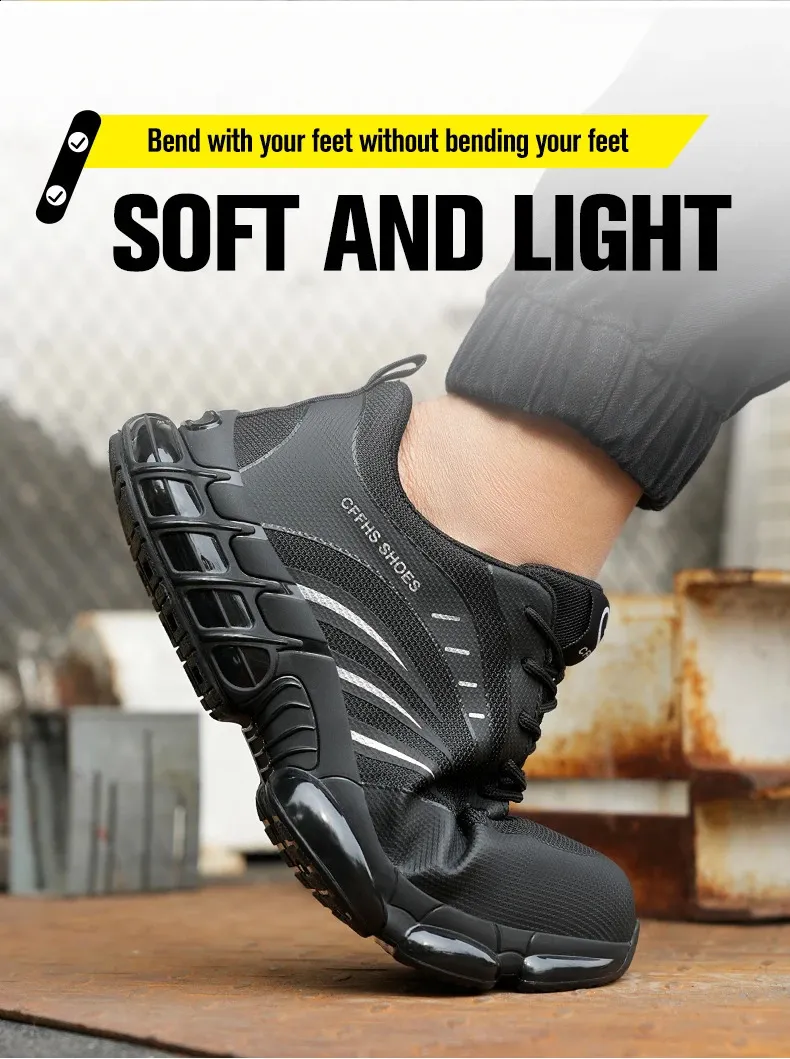 Chaussures de sécurité respirantes, légères et confortables, anti-écrasement et anti-perforation 250122_voghion.com
