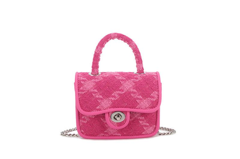 Stil High-End-Textur Nischendesign Schloss Wolldiamantkette kleine quadratische Tasche Schulter Crossbody Handtasche_voghion.com