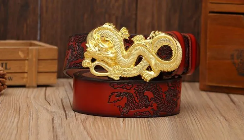 Nuovo marchio di fibbie alla moda Dargon, designer per cinture in pelle di mucca con fibbia a forma di drago in rame per uomo e donna_voghion.com