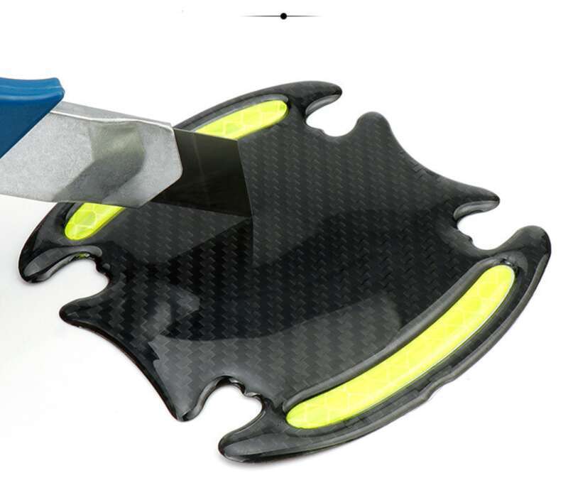 Car Anti-collision Strip, Door Bowl Handle Protection Paint Scratch, Carbon Fiber Grain Reflective Car Sticker, Adhesive_voghion.com