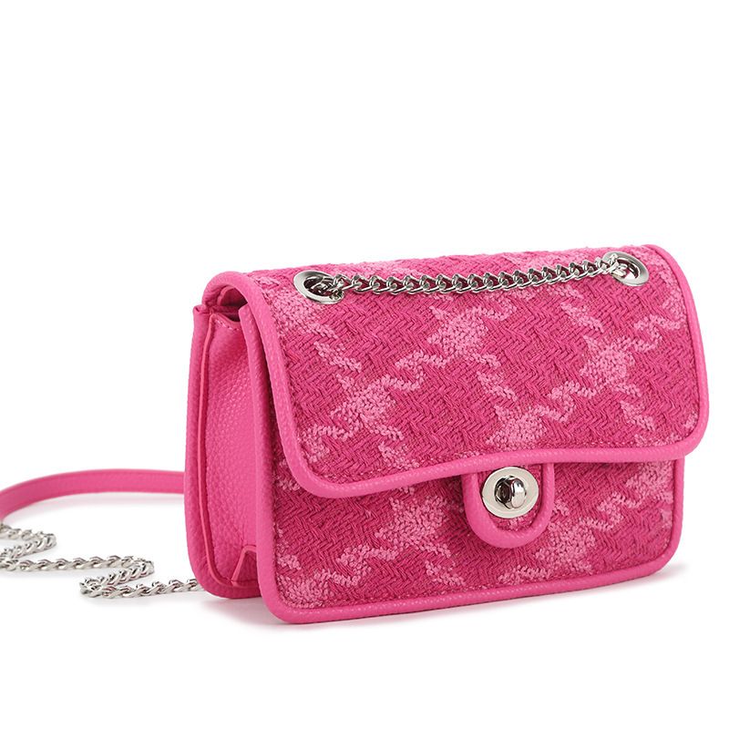 Stil High-End-Textur Nischendesign Schloss Wolldiamantkette kleine quadratische Tasche Schulter Crossbody Handtasche_voghion.com