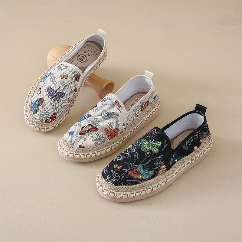 2024 new thick soled cloth women's casual every single shoe shallow mouth flat a slip-on lazy fashion shoes_voghion.com