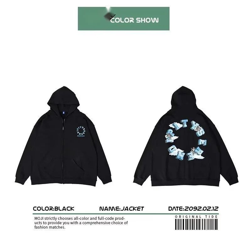 Dünne, lockere Strickjacke der Trendmarke, molliger Trend mit zusätzlichem Fett, Kapuzenpullover in Übergröße für Frühling und Herbst für Männer_voghion.com