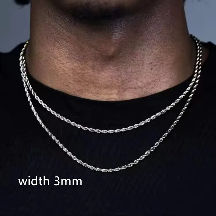 Catene Corda Catena Cubana Collana Uomo 2022 Moda Temperamento Acciaio Inossidabile Choker Link Per Gioielli RegaloChains Sidn22_voghion.com