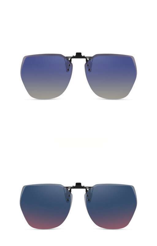 new Foldable Polarized Rimless Polygonal Men's And Women's Sunglasses Clip-on_voghion.com