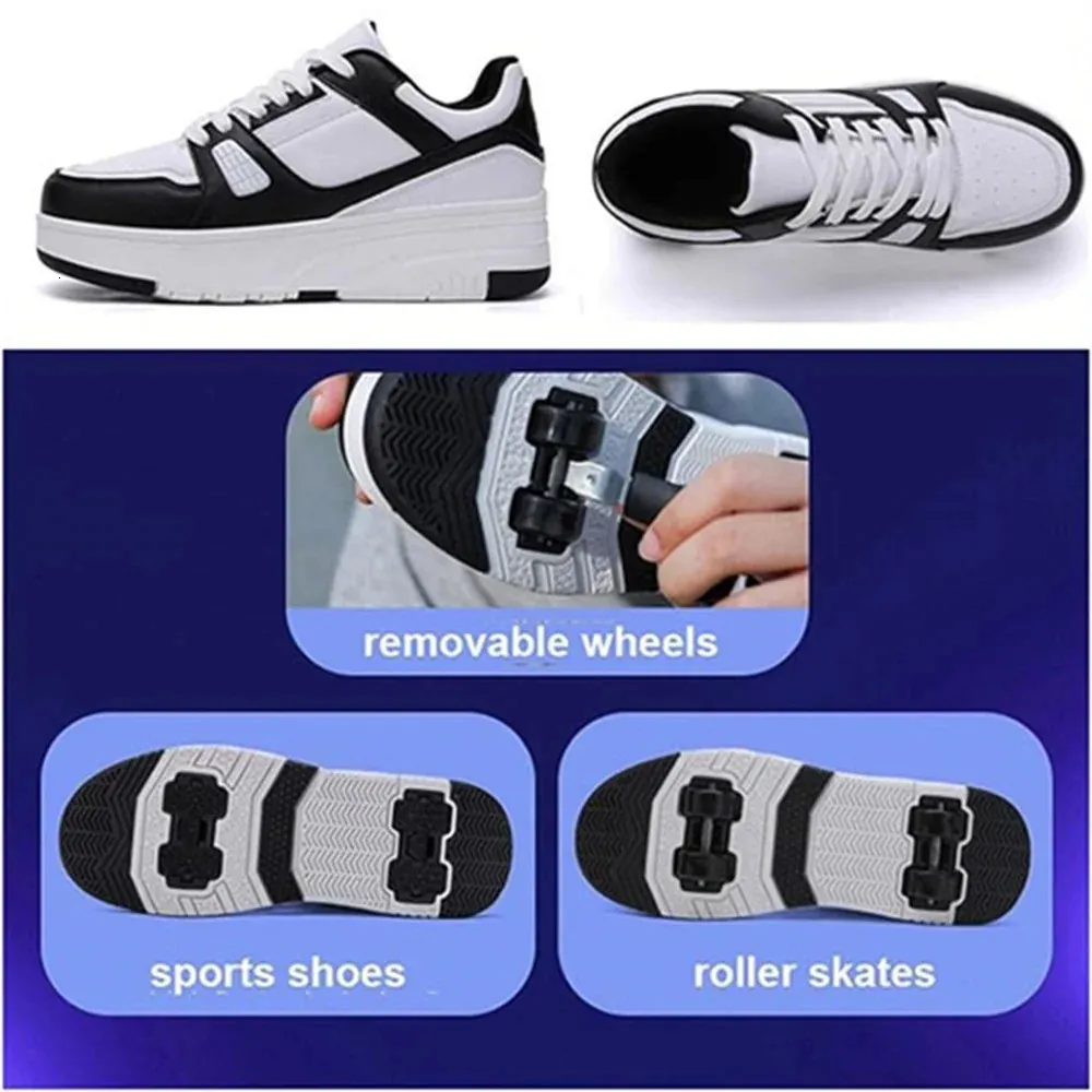Tekerlekli Çocuk Paten Moda Açık Hava Sporları Kaykay Ayakkabıları 240701_voghion.com