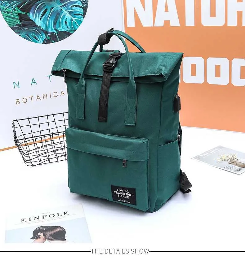Modny plecak na laptopa USB dla kobiet i mężczyzn, torby na ramię, szkolna torba, plecaki Mochila dla nastolatek, podróż_voghion.com