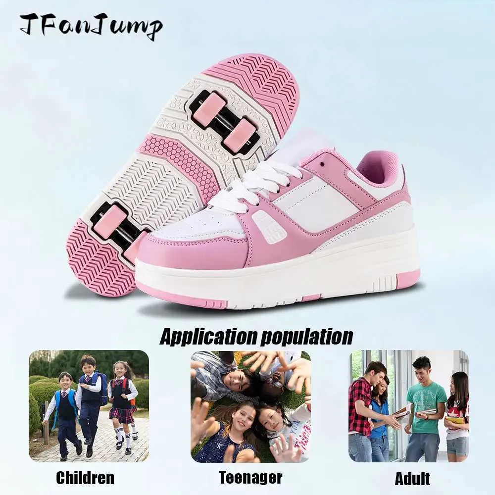 Ine Skates Roller Skate Snickers With Wheels Children Rollerskates Fashion Outdoor Sports Shoes Girls Boys Gifts For s_voghion.com