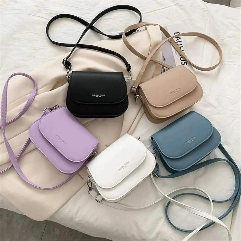 Bolsos cruzados de tendencia simple para mujer, bolso de hombro con solapa salvaje sólido, bolsos y carteras pequeños de diseñador para mujer, nuevos_voghion.com