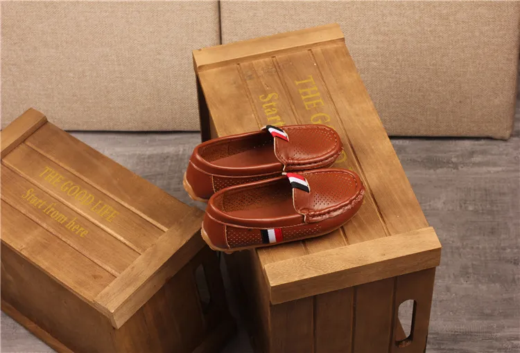 Kanner PU Lieder Jugend Casual Style Happysteps Weich bequem Loafers Slip on Klengkanner Kannerschong Gréissten US5C-US4Y_voghion.com