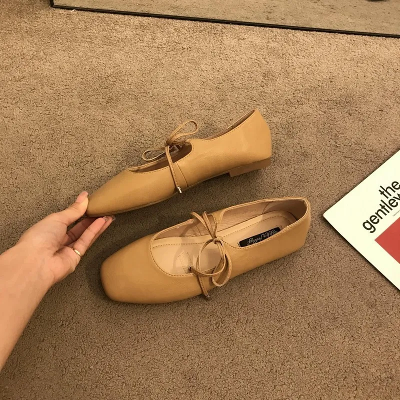 Dress Bailamos Casual Flats Comfortable Soft Boat Loafers Ballerina Shallow Round Toe Ballet Flat Shoes Women Slip On_voghion.com