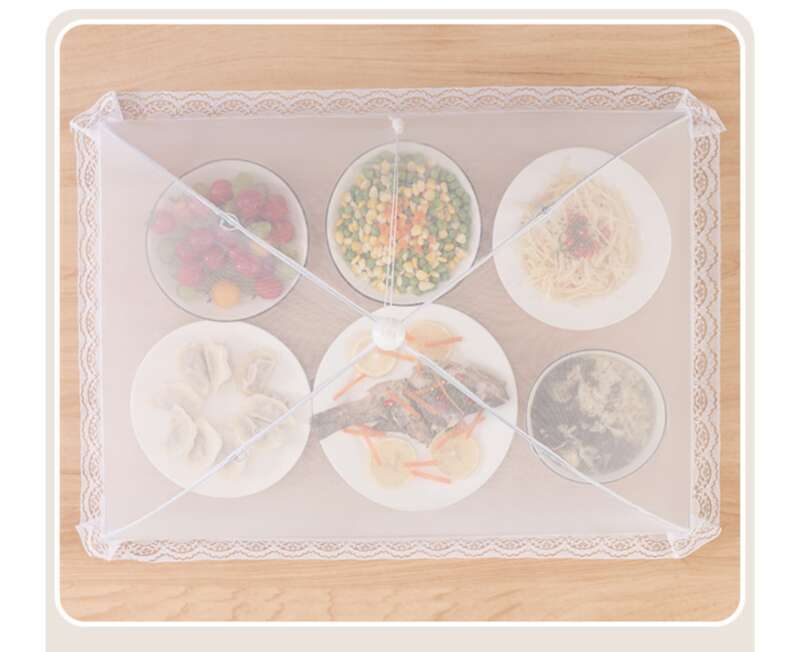 Summer New Foldable Anti Fly Vegetable For Household Meals, Dustproof Dining Table Cover, Large Rectangular Food Cover_voghion.com