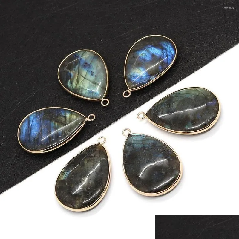 Kolye Kolye Doğal Taş Siyah Parıltılı Damla 26X40Mm Charm Yapımı Kendin Yap Kolye Küpe Moda Takı Butik_voghion.com