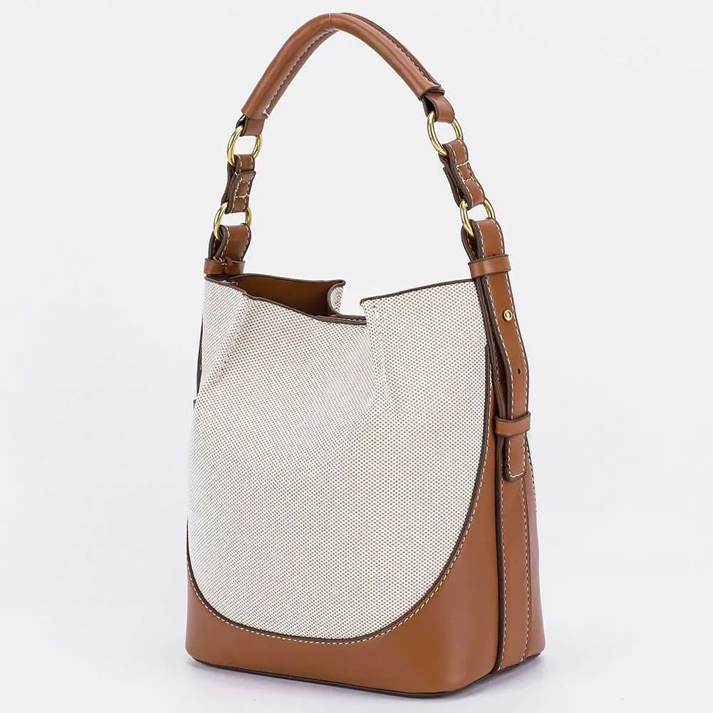 Elegant Handbag for Women PU Leather Bucket Bag Chic Shoulder Bags Large Capacity Clutch Ladies Stylish Messenger_voghion.com