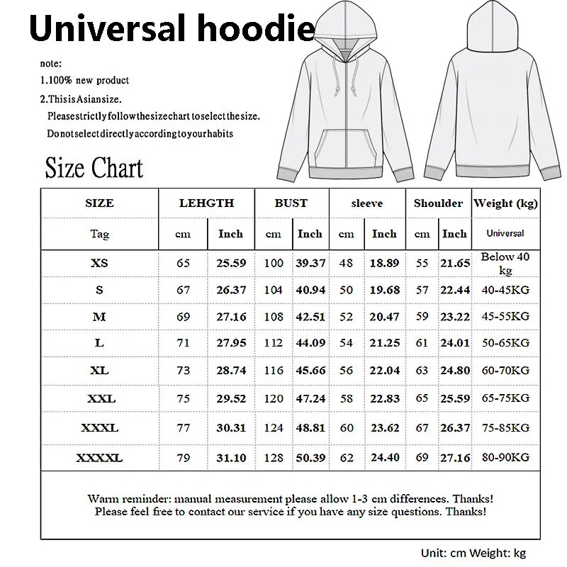 Zip up hoodie för herr och dam vardagströja med dragkedja_voghion.com