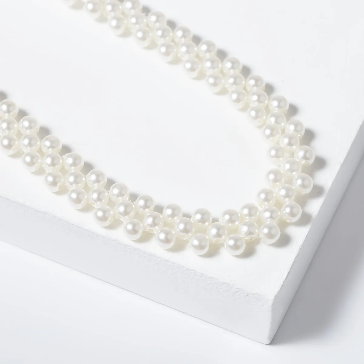 Chaînes Bijoux transfrontaliers Collier de perles de mode Collier court en perles géométriques élégant fait à la main Collares Para Mujer_voghion.com