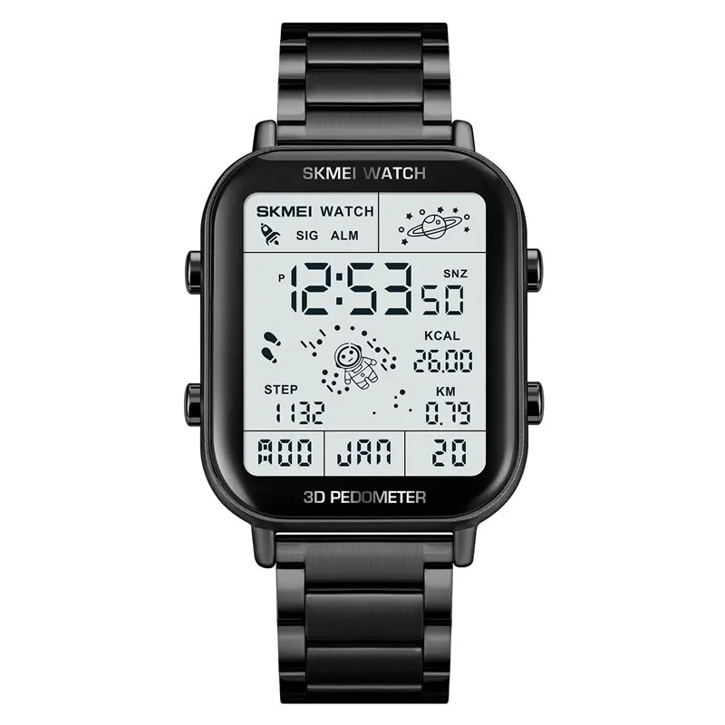 Moderne Digitale Led Sportuhr Für Herren Multifunktion Quadrat_voghion.com