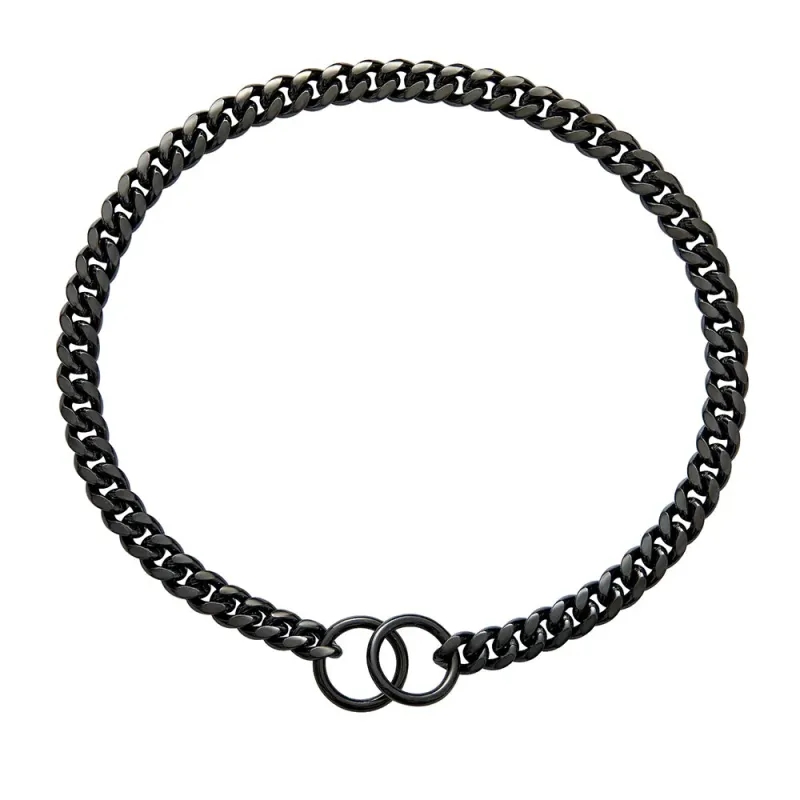 Guldhalsbånd 10 mm cubansk K-halskæde Heavy Duty Slip rustfrit stål Hunde-P-kæde til mellemstore og store hunde_voghion.com
