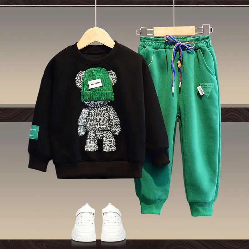Girls Boys Designer Clothes Kids Tracksuit Baby Cartoon 3D Sweatshirt Pants Sets Child Sweatsuit School Two Piece Set_voghion.com