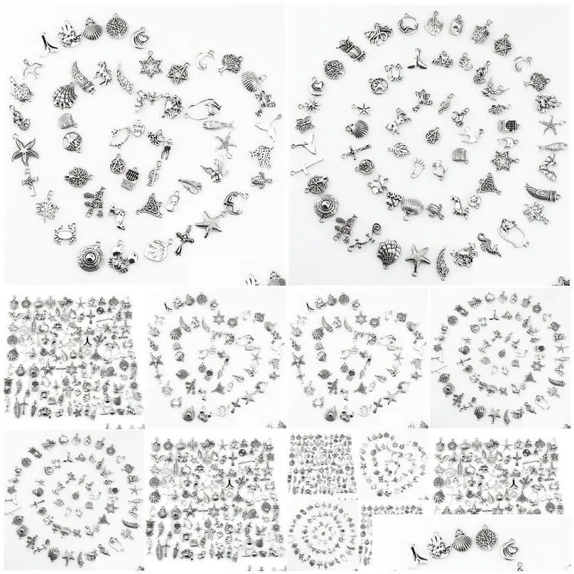 Charms Mix 120 piezas Vintage Antique Sier Mini Life Alloy Pendant Diy Making Drop Delivery Hallazgos Componentes Joyería Judía_voghion.com