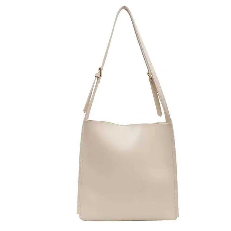 Women's Shoulder Bag Large Capacity Pu Leather Retro Bucket Bag_voghion.com