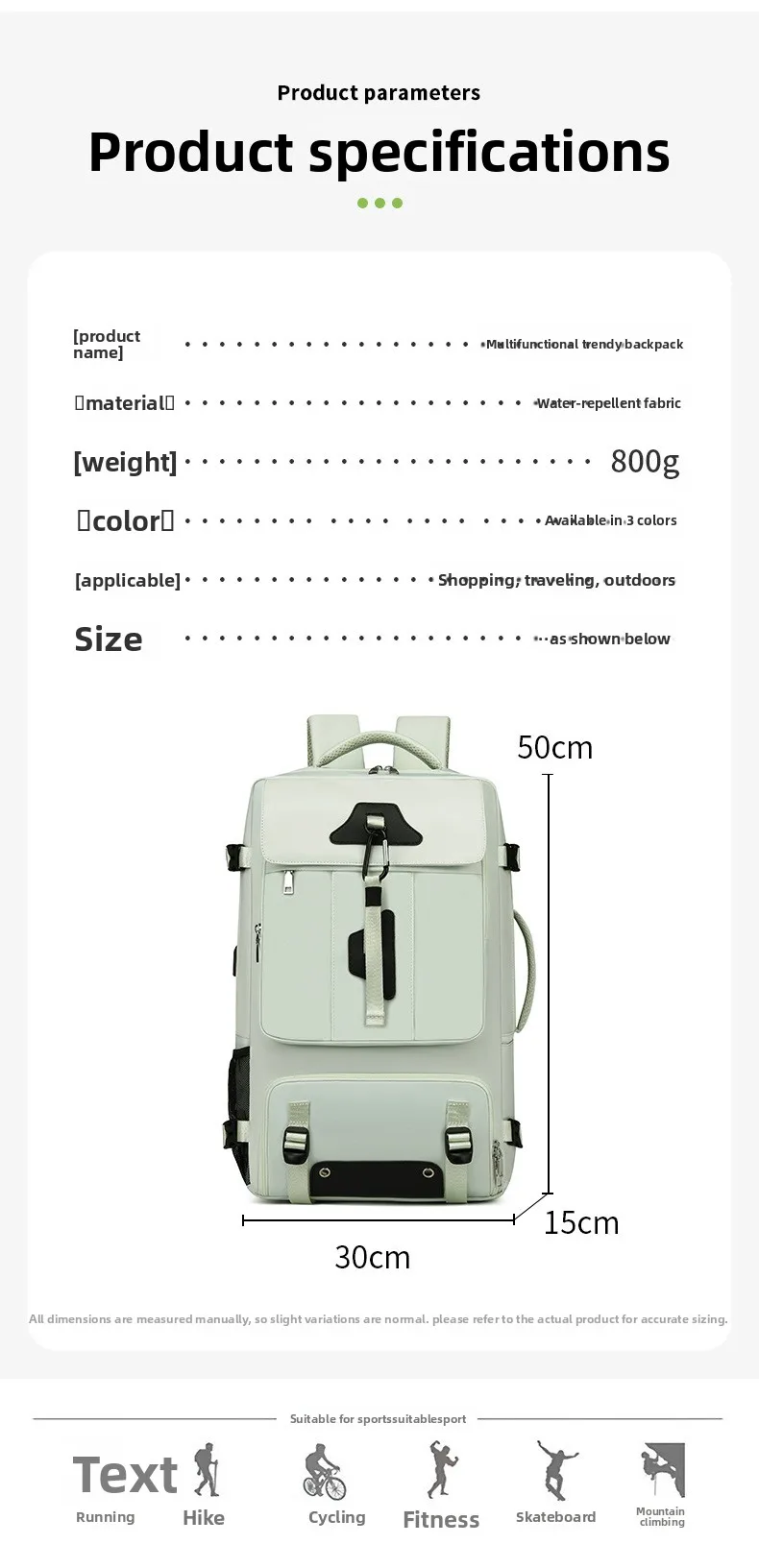 Commuting Travel Backpack For Business And School Large Capacity_voghion.com