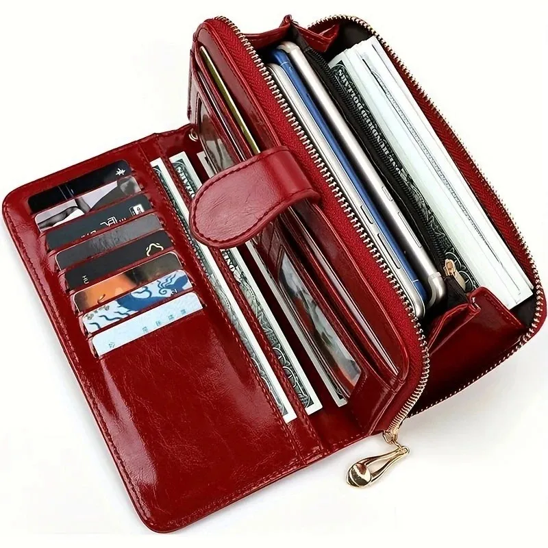 Hot Sale Women Leather Brand Coin Purse Female Wallet Card Holder Long Lady Clutch Carteira Feminina_voghion.com