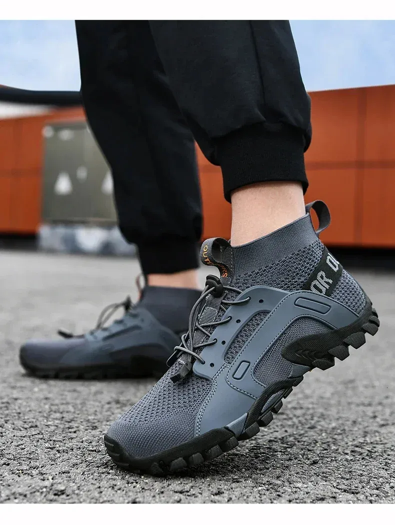 for Man Outdoor Hiking Shoes Comfortable Breathable Mesh High Top Boots Mountaineering Woman Quick Drying Leisure Travel_voghion.com