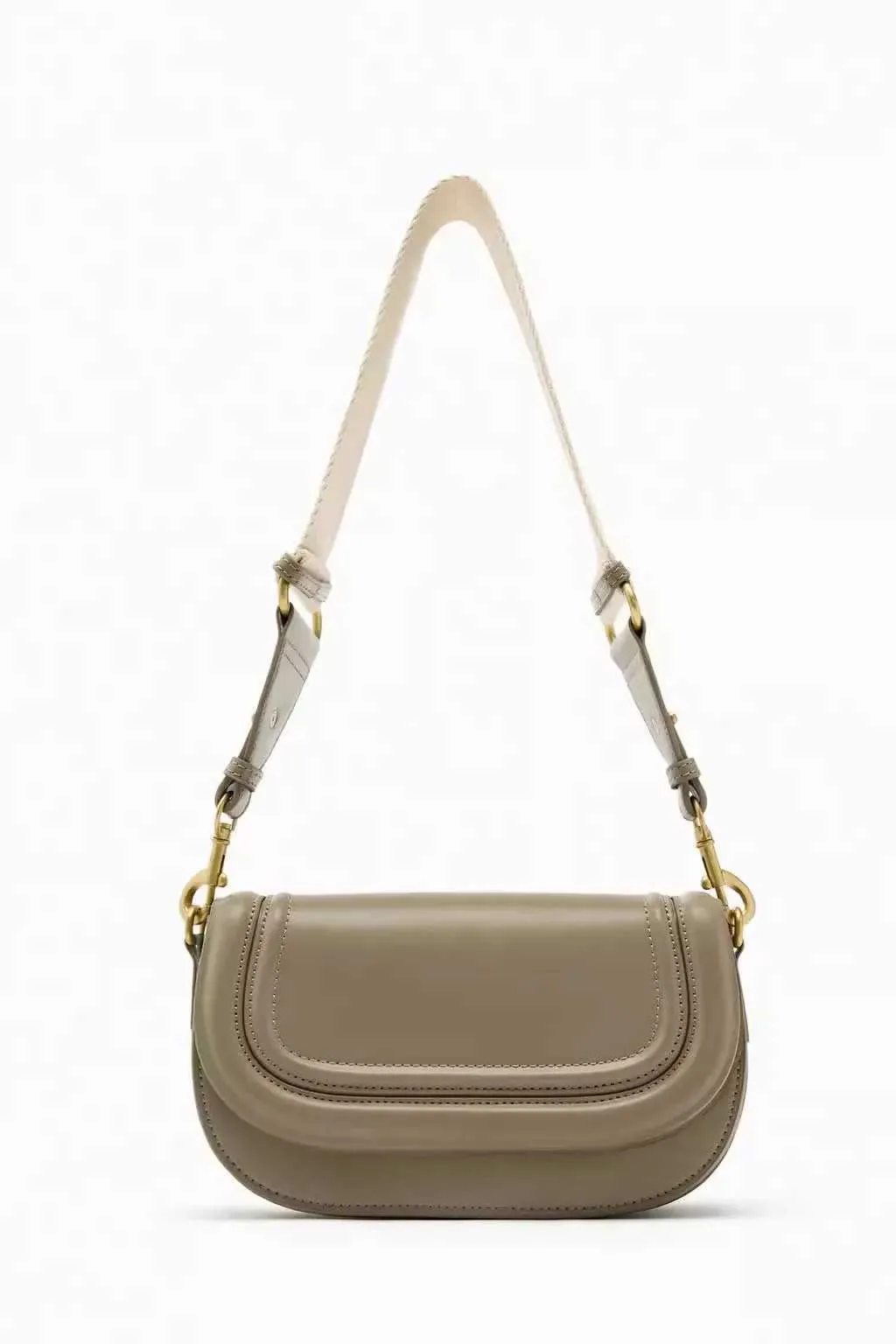 2024 Neue Umhängetaschen für Damen aus Pu-Leder mit stilvollem, breitem Riemen, modische Schultertaschen in Volltonfarbe, UnterarmtaschenC241216_voghion.com