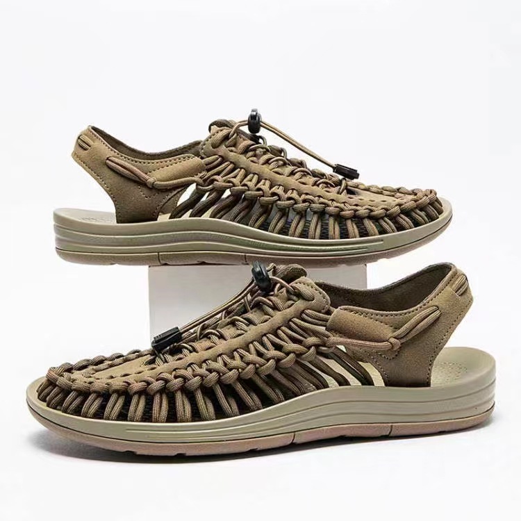 Approvisionnement direct d'usine 2021 nouvelles sandales tissées sandales couple sandales hommes sandales sandales décontractées chaussures de plage sandales_voghion.com