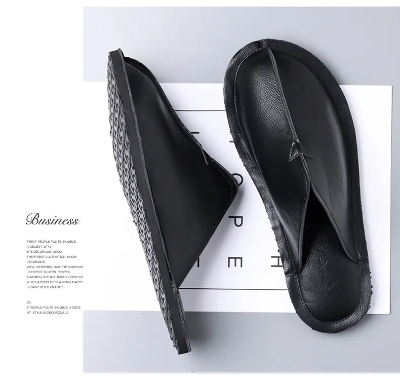 Men's Microfiber Leather Sandals Casual Summer Beach Slippers_voghion.com