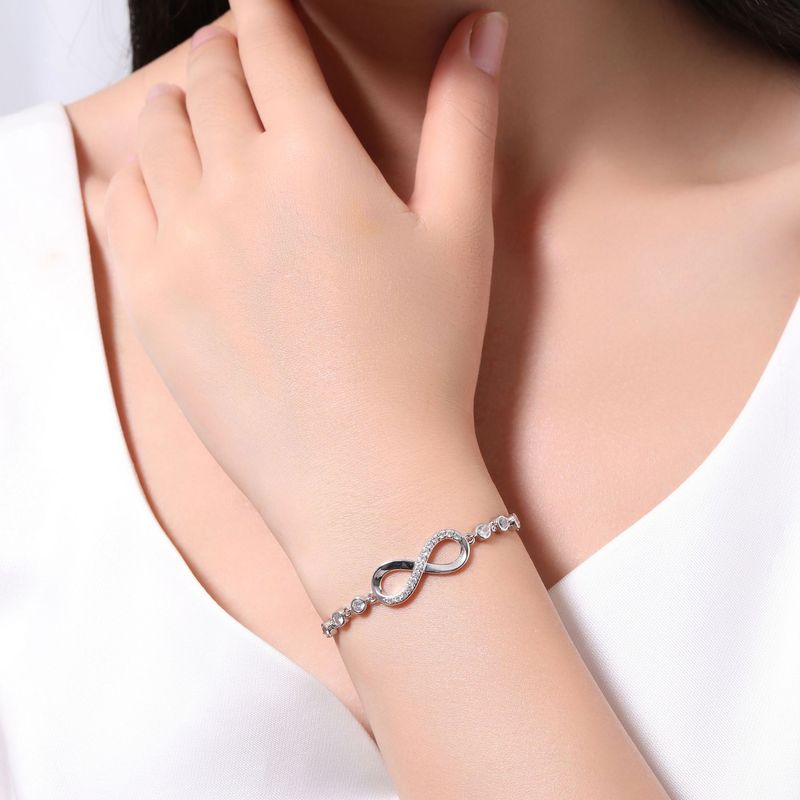 Classic Zircon Eternal Women's Infinite Love Eight Character Bracelet To Express Feelings Fashion Jewelry_voghion.com