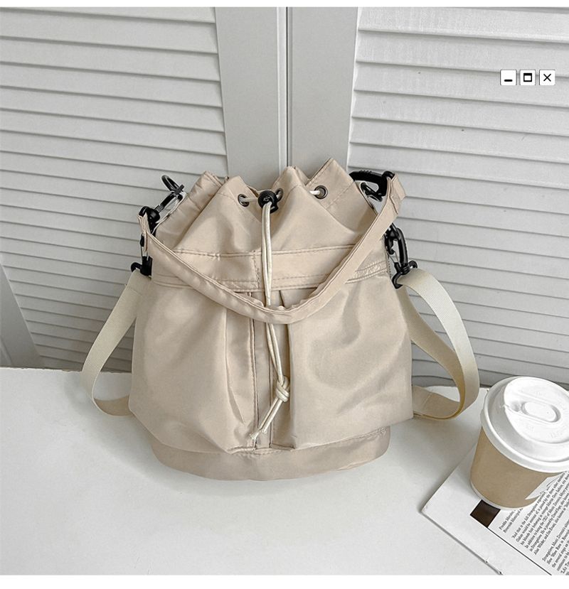 Lässige Schwimmtasche Große Kapazität Nylon Unterarm-Eimertasche Hochwertige tragbare Turntasche mit Kordelzug_voghion.com