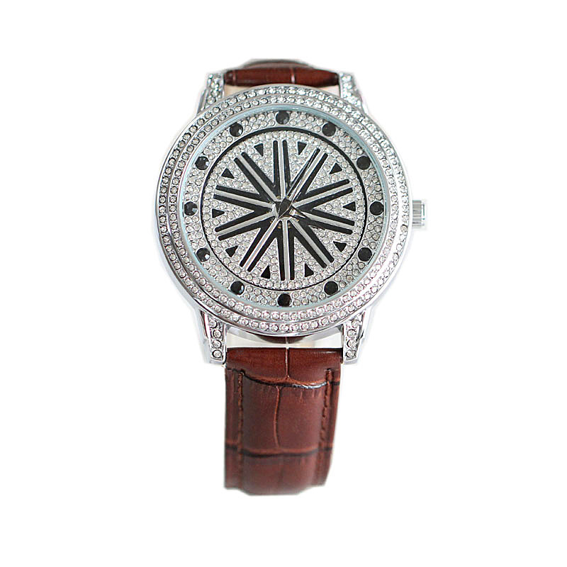 Orologio da donna alla moda, quadrante grande universale, costantemente in funzione, cinturino in vera pelle impermeabile, orologio al quarzo da uomo_voghion.com