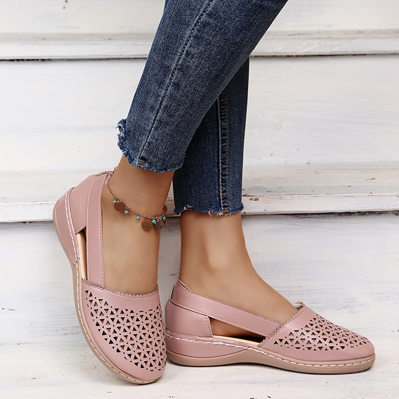 Modische, lässige, perforierte Schuhe für Damen_voghion.com