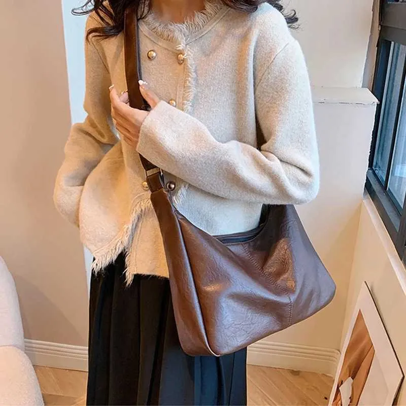 Retro Damen Umhängetasche, Große Handtasche Für Freizeit & Alltag_voghion.com