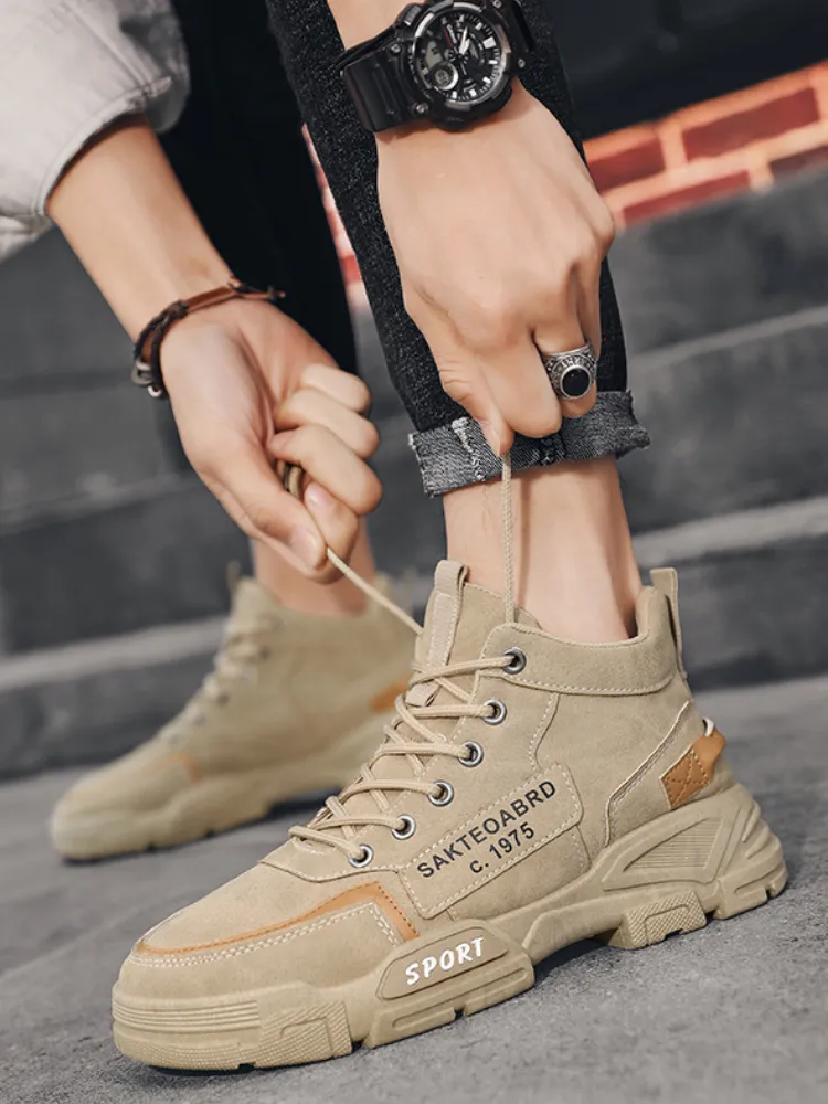 Herren Freizeit Stiefel High-top Motorradschuhe Für Herbst_voghion.com