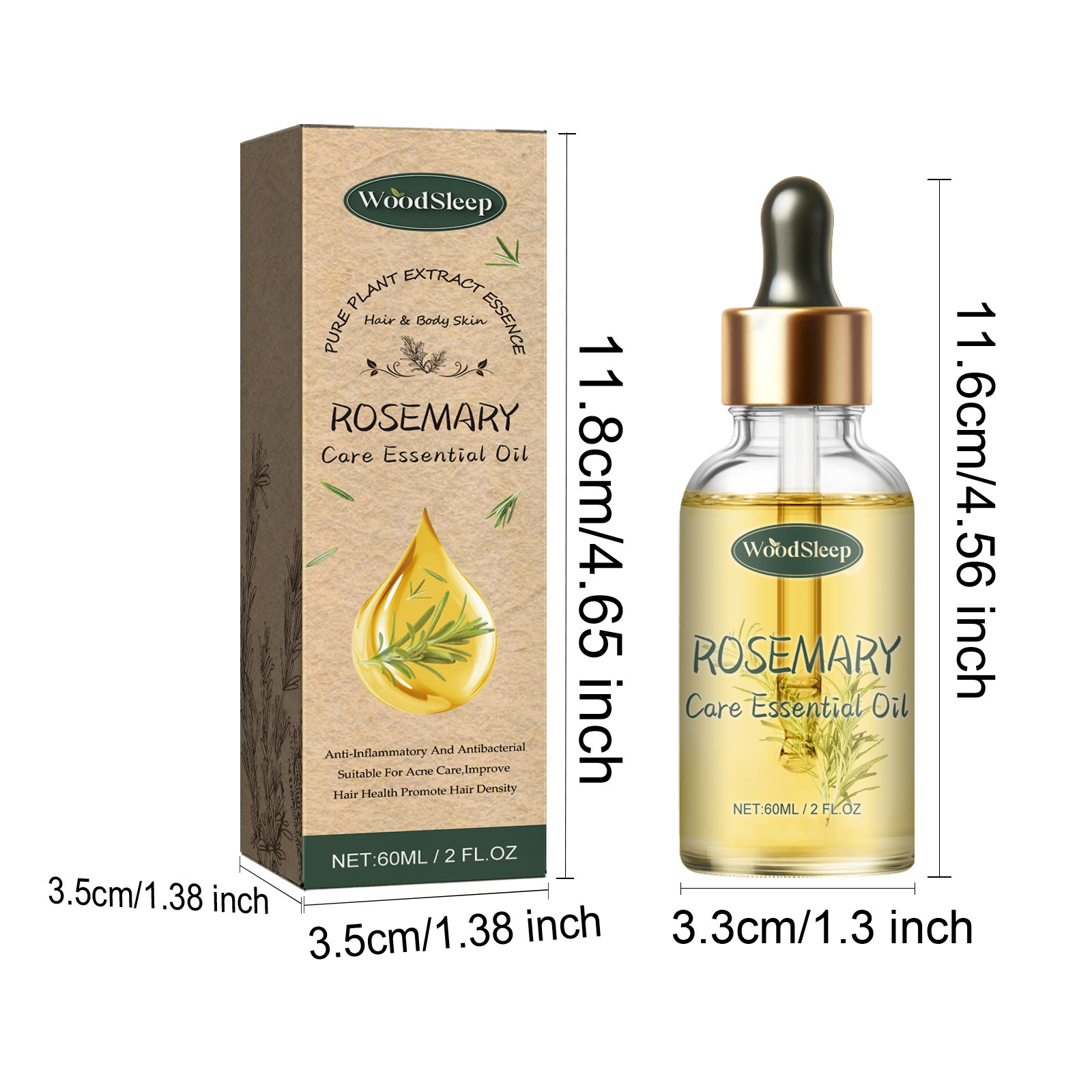 WoodSleep rozmaring masszázs esszenciális arcápoló pattanásjavító, hidratáló, hidratáló és simító bőrápoló olaj_voghion.com