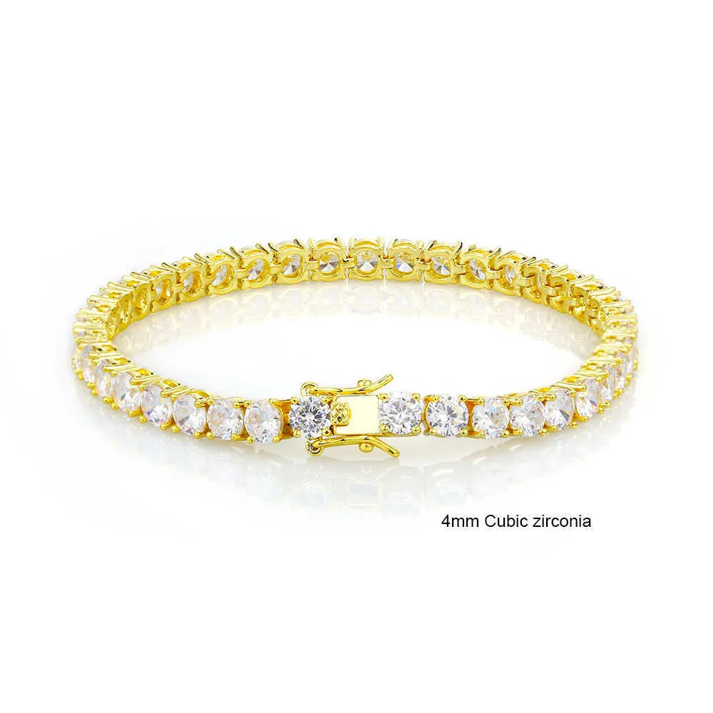 Cubic Zirconia Tennis Bracelet Gold Plated Bangle For Women_voghion.com