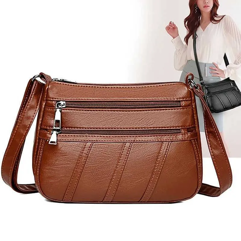 Geantă de damă de designer, geantă de umăr elegantă, din piele moale, tip crossbody, geantă casual, articol nou 2024 Y241115_voghion.com