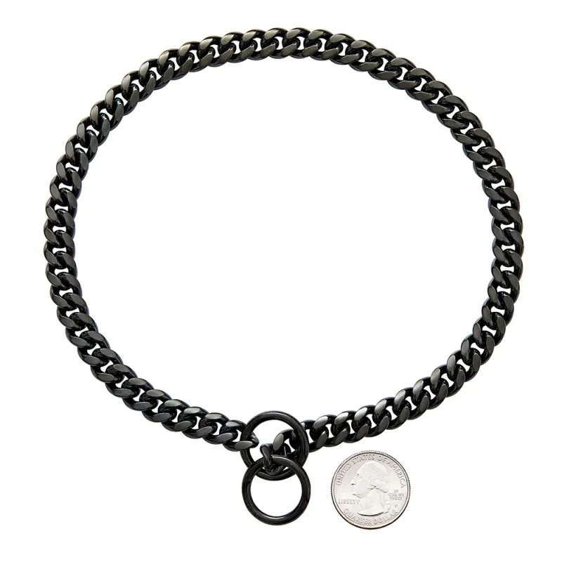 Guldhalsbånd 10 mm cubansk K-halskæde Heavy Duty Slip rustfrit stål Hunde-P-kæde til mellemstore og store hunde_voghion.com