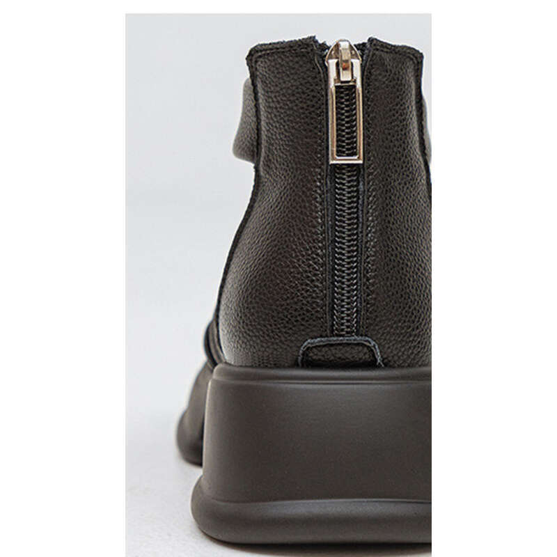 2025 SummerThick Bottom High Top Sandals With RomanOpen Toe Back Zipper Bag Matching_voghion.com