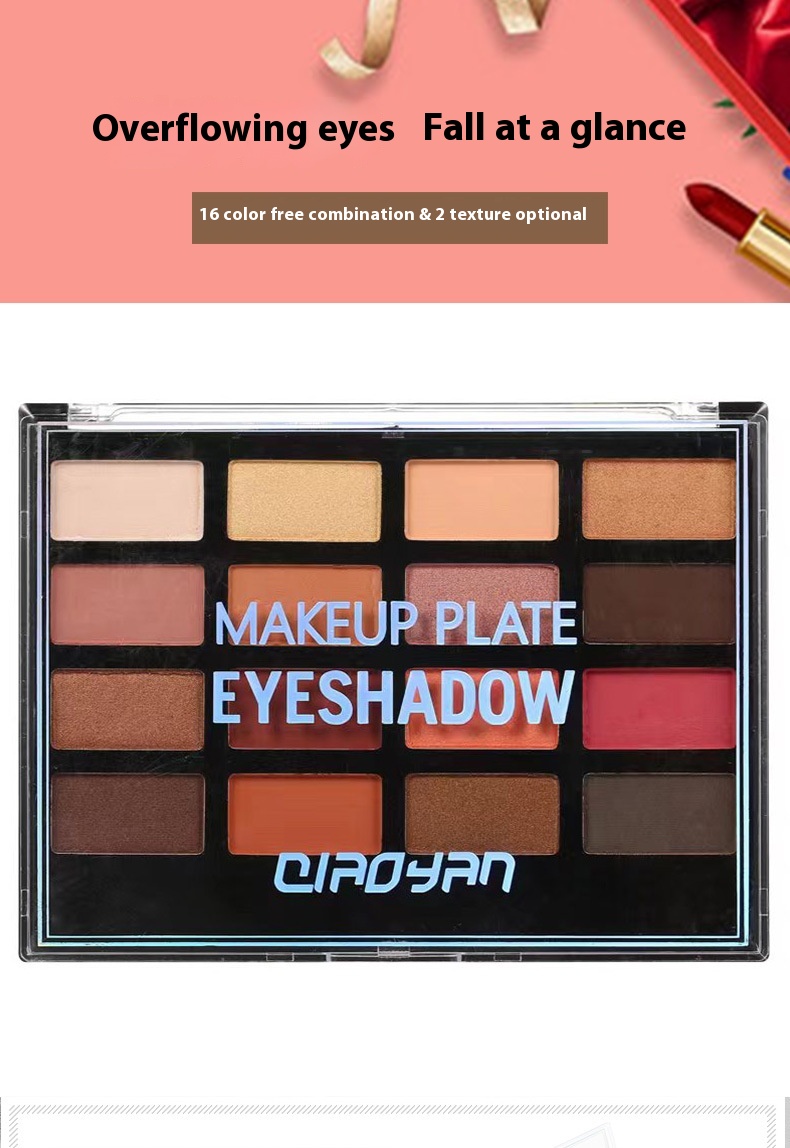 Héichqualitativ Nei 16 Faarwen Peach Makeup Perl Aenschattplack Äerdfaarf Nude Makeup Ufänger sinn net einfach Faarf Makeup Aenschatt ze verschmieren_voghion.com