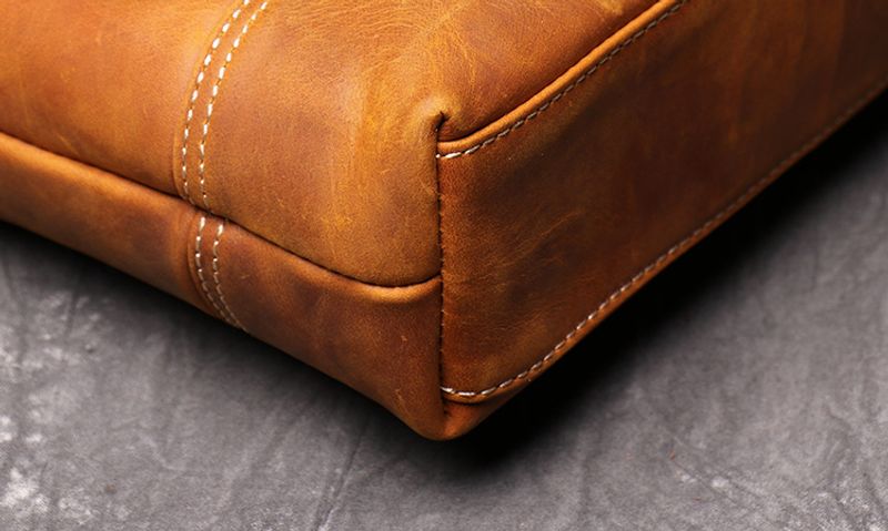 Neue Retro-Umhängetasche Leder für Herren, Umhängetasche aus Crazy Horse-Leder, große A4-Aktentasche, modisch, neutral_voghion.com